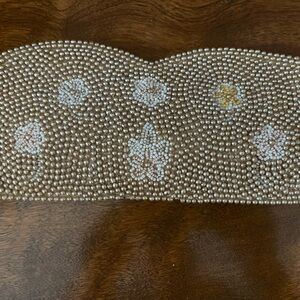 Vintage 1950’s White Pearl Beaded Clutch Evening Bag
